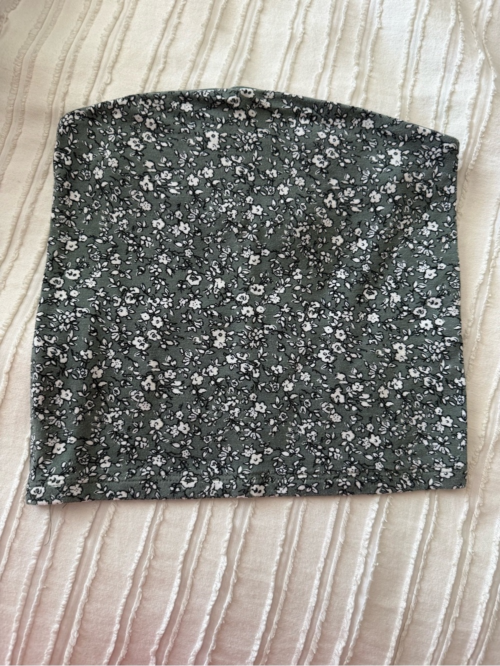 American Eagle Outfitters Sage Floral Strapless Top